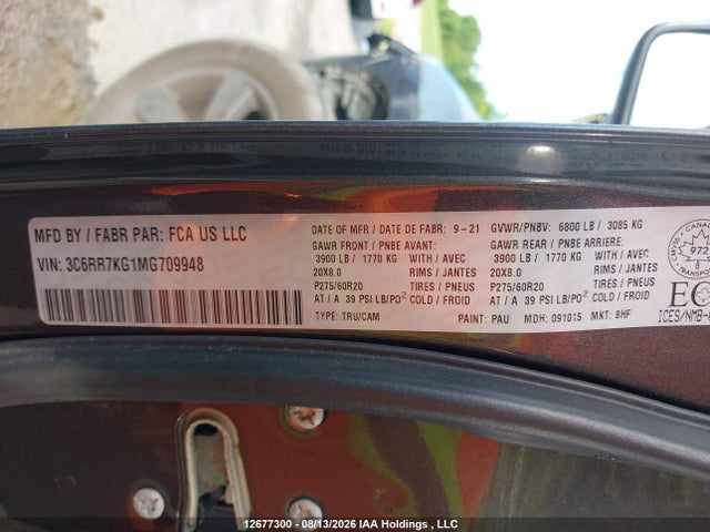 3C6RR7KG1MG709948 RAM 1500 Classic Tradesman