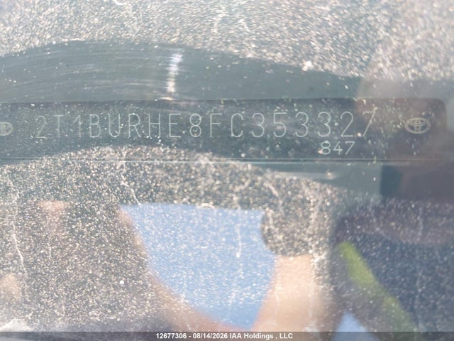 2T1BURHE8FC353327 Toyota Corolla L/le/le Pls/prm/s/s Pls