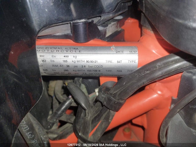 KTM 1090 Adventure R 2018 VBKV49405JM982609 Image 13