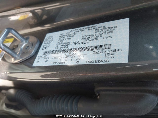 1FMCU0E11SUB27074 Ford Escape