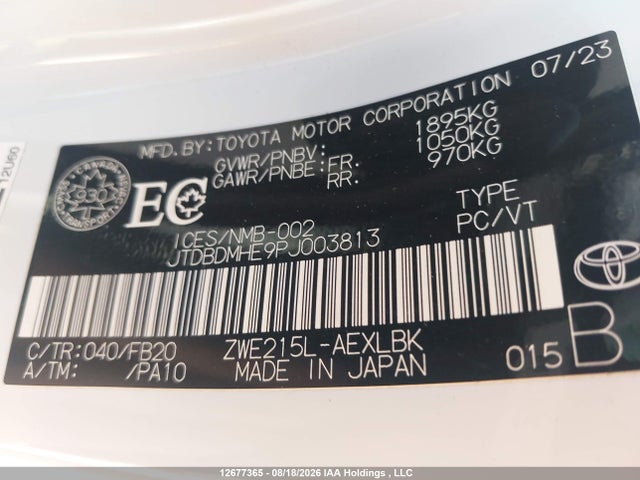Toyota Corolla 2023 JTDBDMHE9PJ003813 Image 9