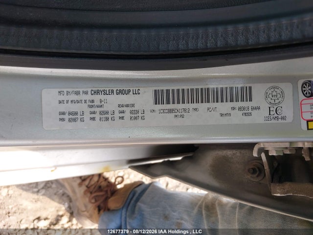 2012 Chrysler 200 Touring მანქანა იყიდება აუქციონზე, vin: 1C3CCBBB5CN117812, აუქციონის ნომერი: 12677379