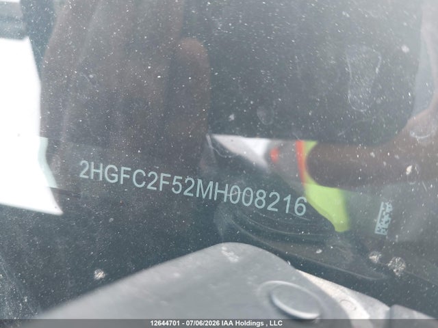 12644701 :رقم المزاد ، 2HGFC2F52MH008216 vin ، 2021 Honda Civic Lx مزاد بيع