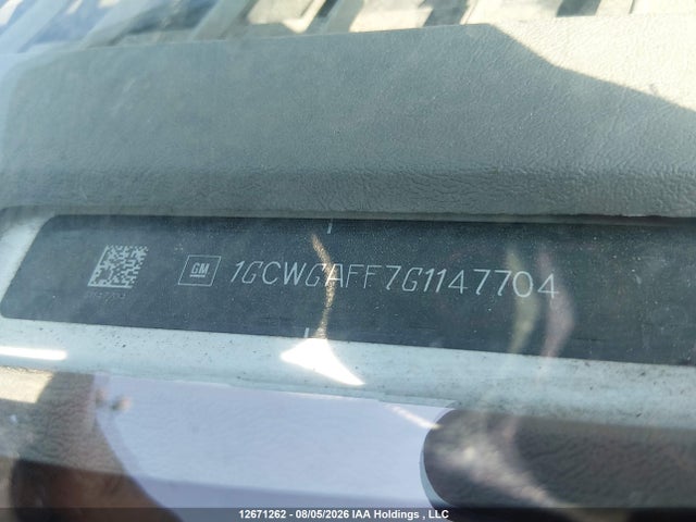 2016 Chevrolet Express 2500 1wt მანქანა იყიდება აუქციონზე, vin: 1GCWGAFF7G1147704, აუქციონის ნომერი: 12671262