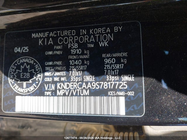 KIA SELTOS EX 2025 KNDERCAA9S7817725 Image 9