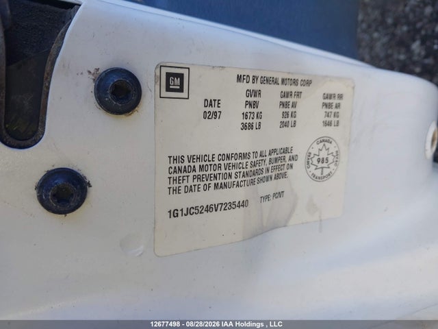 Auction sale of the 1997 Chevrolet Cavalier, vin: 1G1JC5246V7235440, lot number: 12677498