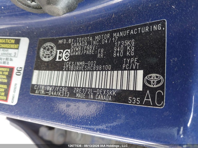 Toyota Corolla 2017 2T1BURHE5HC898100 Image 19