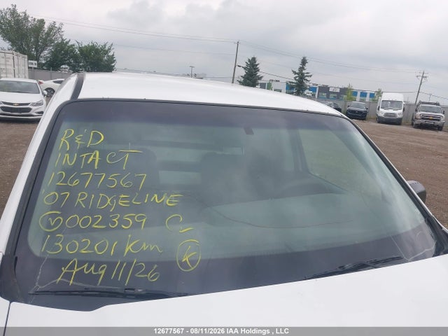 Продаж на аукціоні авто 2007 Honda Ridgeline Lx, vin: 2HJYK16407H002359, номер лоту: 12677567