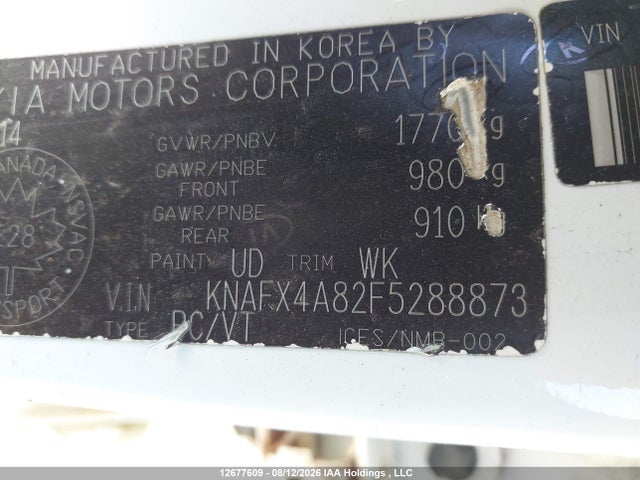 KIA Forte 2.0l Ex 2015 KNAFX4A82F5288873 Image 9