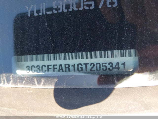 2016 Fiat 500 Pop მანქანა იყიდება აუქციონზე, vin: 3C3CFFAR1GT205341, აუქციონის ნომერი: 12677657