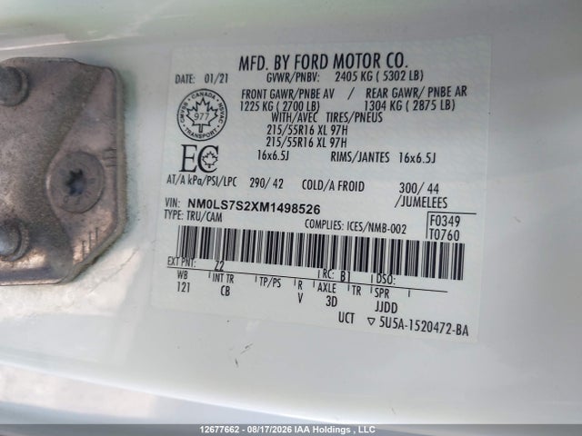 Ford Transit Connect Xl 2021 NM0LS7S2XM1498526 Image 9