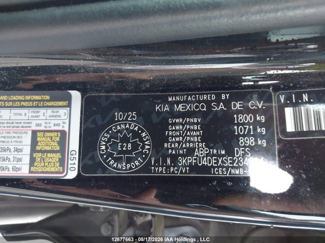 Aukcja sprzedaży 2025 Kia K4 Ex/ex+, vin: 3KPFU4DEXSE234524, numer aukcji: 12677663