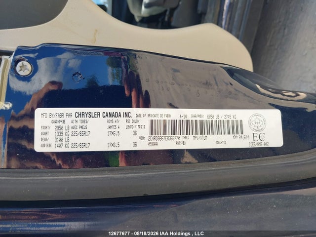 Dodge Grand Caravan Se/sxt 2014 2C4RDGBG7ER368770 Image 19