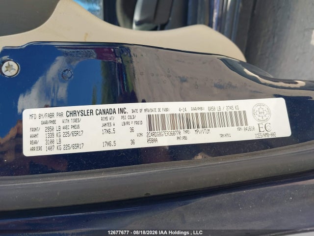 Dodge Grand Caravan Se/sxt 2014 2C4RDGBG7ER368770 Image 9