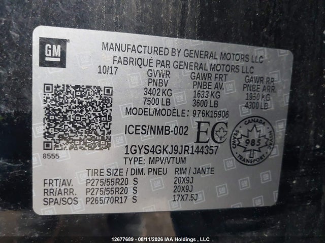 Cadillac ESCALADE ESV 2018 1GYS4GKJ9JR144357 Image 9