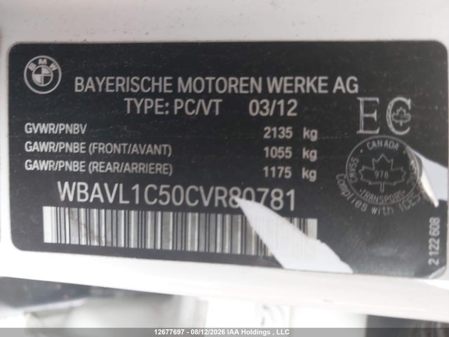 Aukcja sprzedaży 2012 Bmw X1 Xdrive28i, vin: WBAVL1C50CVR80781, numer aukcji: 12677697