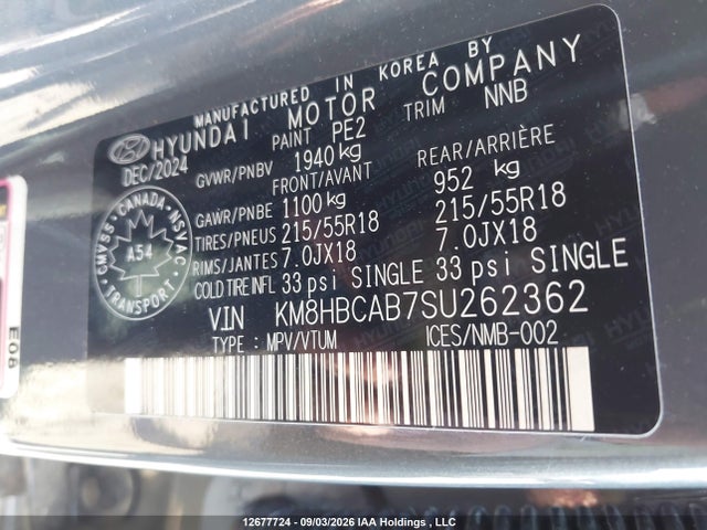 Hyundai Kona 2025 KM8HBCAB7SU262362 Image 9