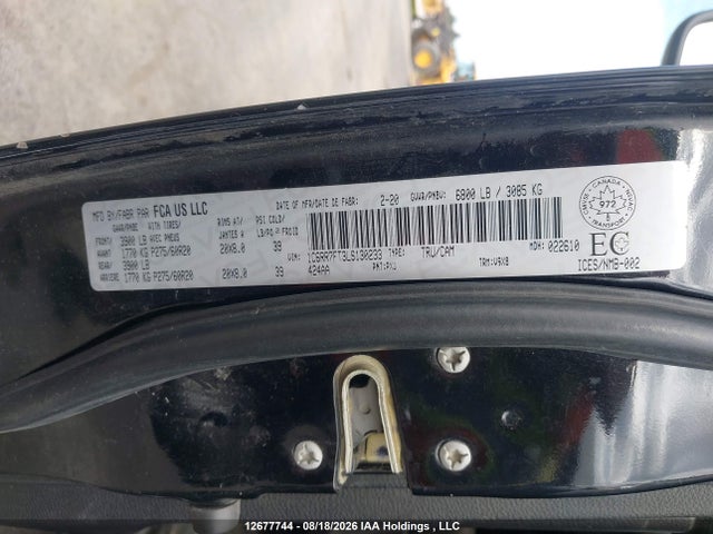 RAM 1500 Classic St 2020 1C6RR7FT3LS130233 Image 9