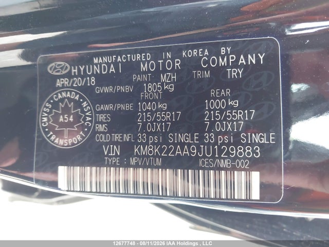 Hyundai Kona Sel 2018 KM8K22AA9JU129883 Image 9