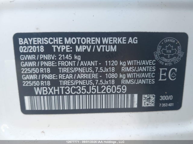 Продажа на аукционе авто 2018 Bmw X1 Xdrive28i, vin: WBXHT3C35J5L26059, номер лота: 12677771