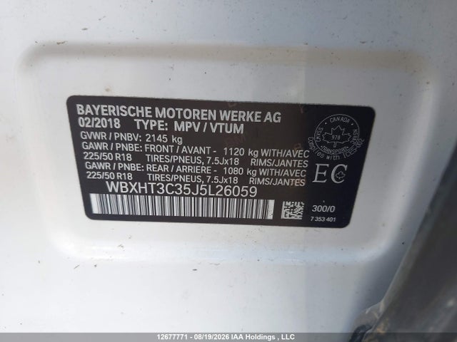 Продажа на аукционе авто 2018 Bmw X1 Xdrive28i, vin: WBXHT3C35J5L26059, номер лота: 12677771
