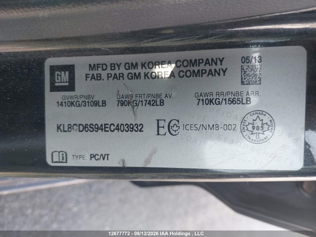 Chevrolet Spark 1lt Cvt 2014 KL8CD6S94EC403932 Image 9