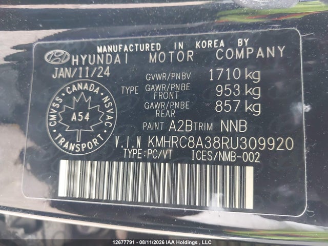 KMHRC8A38RU309920 Hyundai Venue Sel/limited