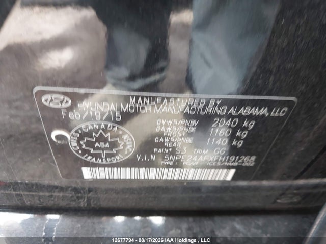 Hyundai SONATA GL 2015 5NPE24AFXFH191268 Image 16