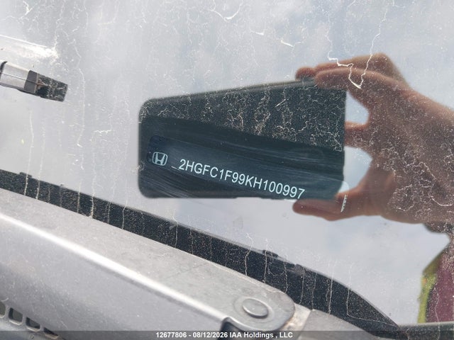 Продаж на аукціоні авто 2019 Honda Civic Touring, vin: 2HGFC1F99KH100997, номер лоту: 12677806