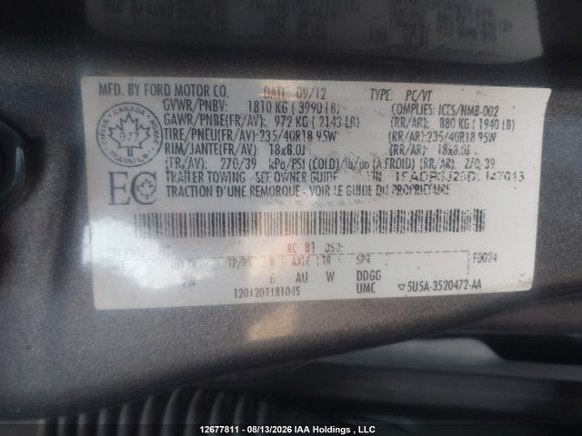 Продажа на аукционе авто 2013 Ford Focus Titanium, vin: 1FADP3J26DL147013, номер лота: 12677811