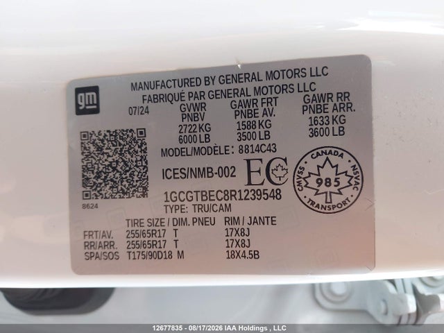 1GCGTBEC8R1239548 Chevrolet Colorado