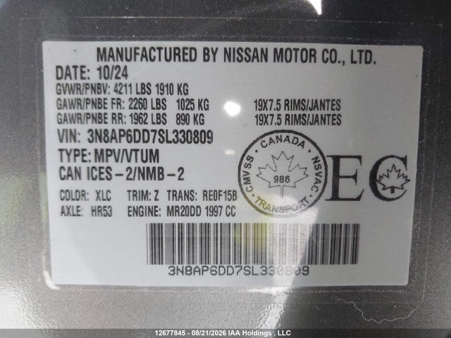 Nissan Kicks Sr Premium 2025 3N8AP6DD7SL330809 Image 9