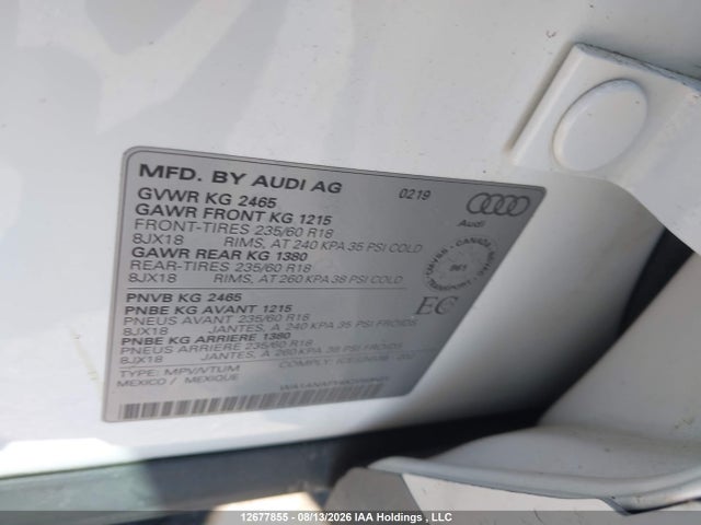 WA1ANAFY4K2059661 Audi Q5 45 Komfort