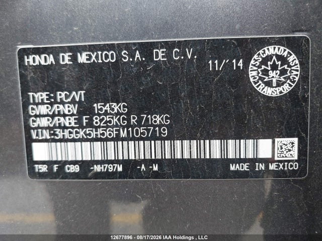 Honda Fit 2015 3HGGK5H56FM105719 Image 18