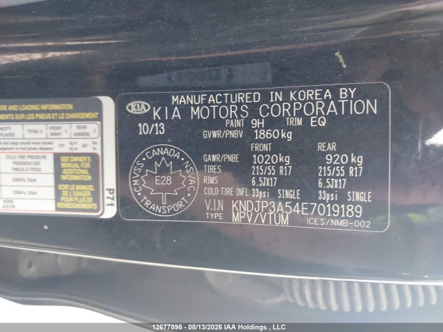 KIA Soul 2014 KNDP3AI4E7019189 Image 9