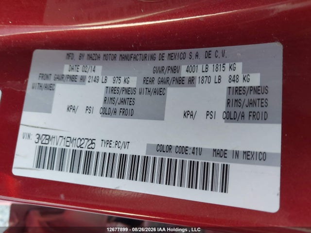 Mazda 3 TOURING 2014 3MZBM1V71EM102725 Image 19