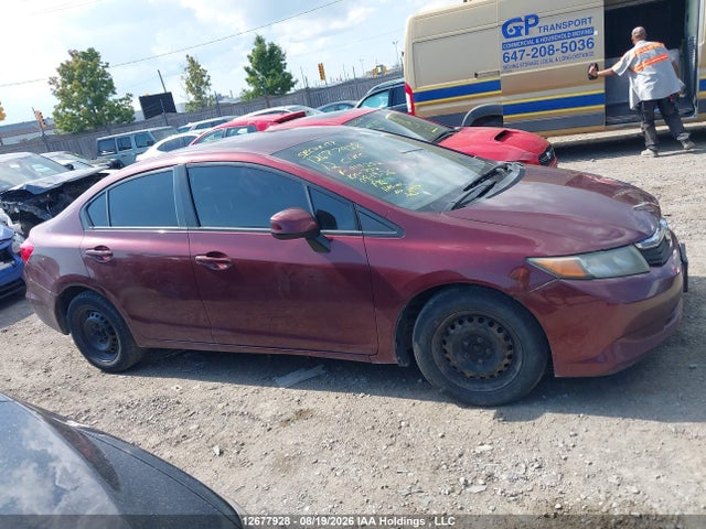 2012 Honda Civic Lx მანქანა იყიდება აუქციონზე, vin: 2HGFB2F45CH019252, აუქციონის ნომერი: 12677928