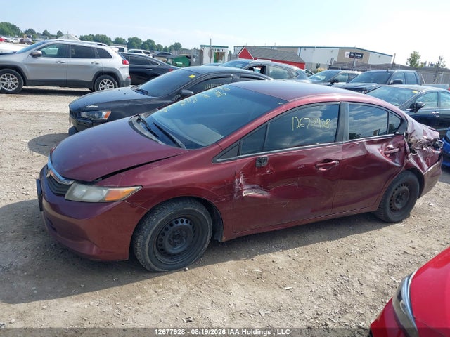 2012 Honda Civic Lx მანქანა იყიდება აუქციონზე, vin: 2HGFB2F45CH019252, აუქციონის ნომერი: 12677928