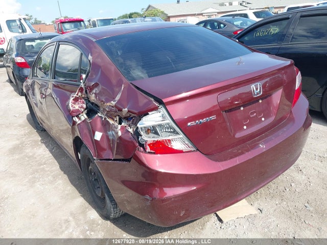 2012 Honda Civic Lx მანქანა იყიდება აუქციონზე, vin: 2HGFB2F45CH019252, აუქციონის ნომერი: 12677928