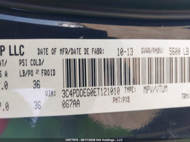 Dodge Journey R/t 2014 3C4PDDEG0ET121010 Image 9