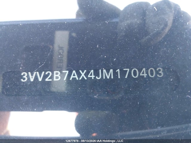 12677978 :رقم المزاد ، 3VV2B7AX4JM170403 vin ، 2018 Volkswagen Tiguan Comfortline مزاد بيع