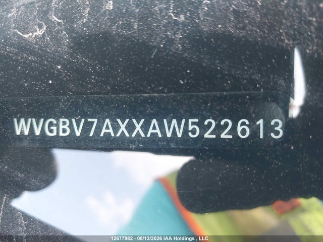12677982 :رقم المزاد ، WVGBV7AXXAW522613 vin ، 2010 Volkswagen Tiguan 2.0 Tsi Comfortline/2.0 Tsi Highline/2.0 Tsi Trendline مزاد بيع