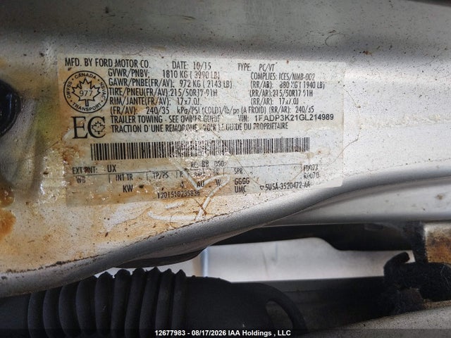 Ford FOCUS SE 2016 1FADP3K21GL214989 Image 9