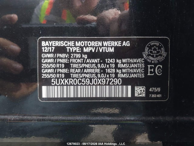 5UXKR0C59J0X97290 BMW X5 Xdrive35i