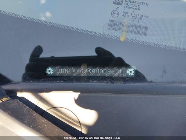12678055 :رقم المزاد ، 2HGFA162X9H008204 vin ، 2009 Honda Civic Dx/dx-a مزاد بيع