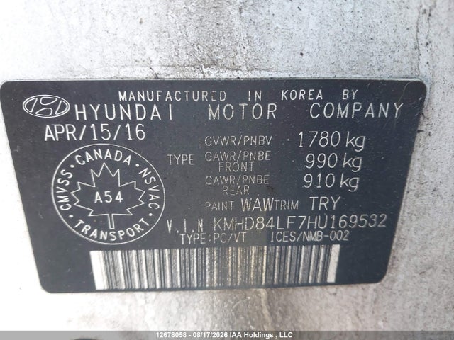 Продаж на аукціоні авто 2017 Hyundai Elantra Se/value/limited, vin: KMHD84LF7HU169532, номер лоту: 12678058