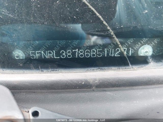 Продаж на аукціоні авто 2006 Honda Odyssey Ex-l, vin: 5FNRL38786B514271, номер лоту: 12678072