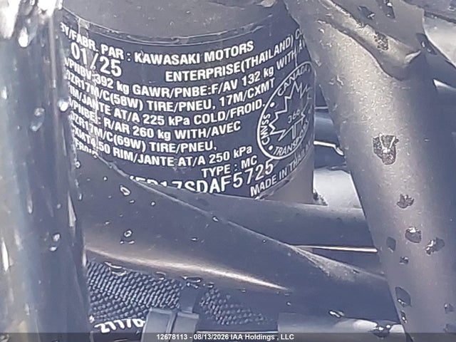 Kawasaki Ex650 P 2025 ML5EXEP17SDAF5725 Image 10