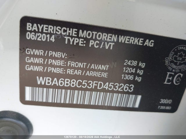 WBA6B8C53FD453263 BMW 640i Gran Coupe Xdrive