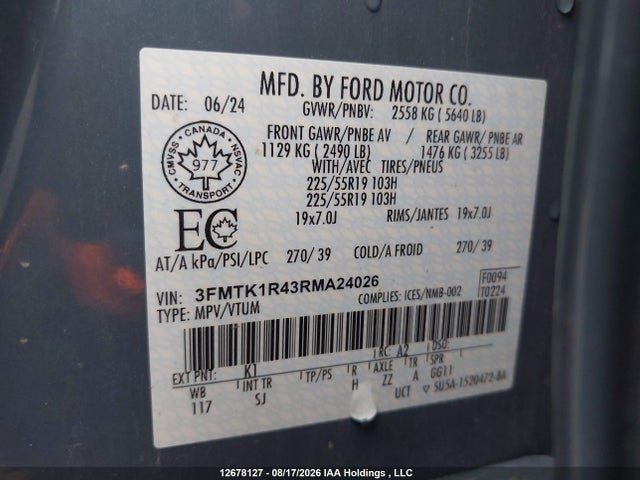 Ford Mustang Mach-e Select 2024 3FMTK1R43RMA24026 Image 18